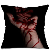 Bloody Hands Darkness Pillows 120629442