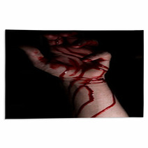 Bloody Hands Darkness Rugs 120629442