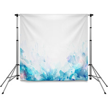 Blue Abstract Background Forming By Blots And Design Elements Backdrops 60602413