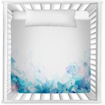 Blue Abstract Background Forming By Blots And Design Elements Nursery Decor 60602413
