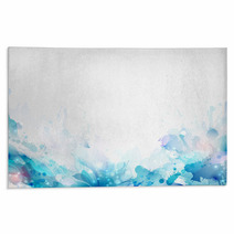 Blue Abstract Background Forming By Blots And Design Elements Rugs 60602413