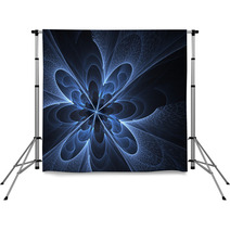 Blue Abstract Flower Blossom Backdrops 50072248