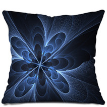 Blue Abstract Flower Blossom Pillows 50072248