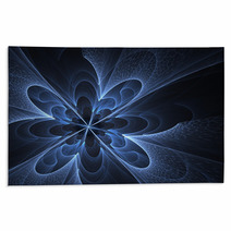 Blue Abstract Flower Blossom Rugs 50072248
