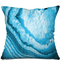 Blue Agate Background Pillows 32230631