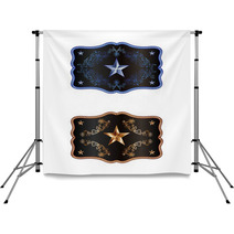Blue And Bronze Buckle Backdrops 55827494