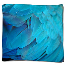Blue And Gold Macaw Feathers Blankets 54524930