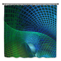 Blue And Green Abstract Background Bath Decor 60040775