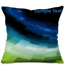 Blue And Green Vector Mosaic Background. Pillows 27188631