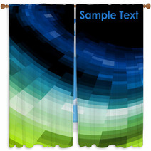 Blue And Green Vector Mosaic Background. Window Curtains 27188631