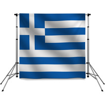 Blue And White Flag Of Greece Backdrops 64119828