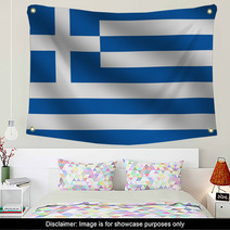 Blue And White Flag Of Greece Wall Art 64119828