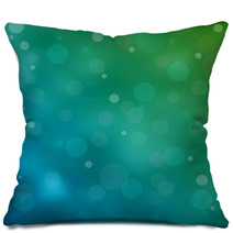 Blue Bokeh Light Background Pillows 49479012