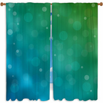 Blue Bokeh Light Background Window Curtains 49479012