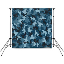 Blue Camouflage Backdrops 84238886