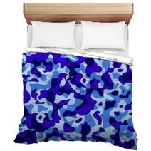Blue Camouflage Texture Pattern-Mimetico Militare Blu Bedding 52597262