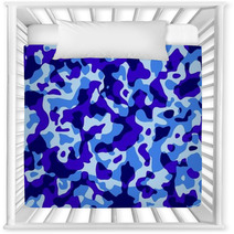 Blue Camouflage Texture Pattern-Mimetico Militare Blu Nursery Decor 52597262