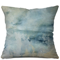 Blue Canvas Background Or Texture Pillows 137085630