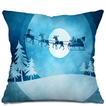 Blue Christmas Pillows 58882114