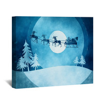 Blue Christmas Wall Art 58882114