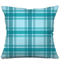 Blue Color Urban Plaid Pattern Pillows 68799700