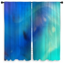 Blue Computer Generated Design Window Curtains 13928297