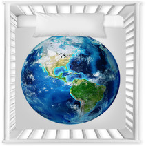 Blue Earth Globe Isolated - Usa Nursery Decor 62240152