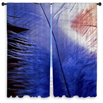 Blue Feather Window Curtains 64826120