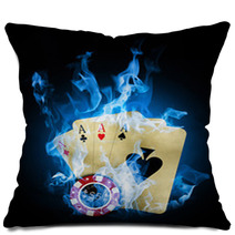 Blue Fire Pillows 13136835