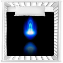 Blue Flame Of A Burning Natural Gas And Reflection Nursery Decor 22657504