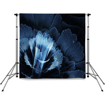 Blue Futuristic Flower Backdrops 53408576