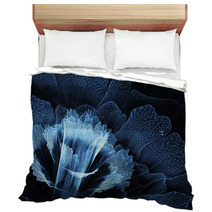 Blue Futuristic Flower Bedding 53408576