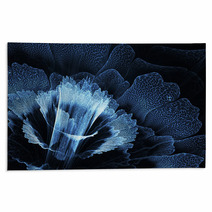 Blue Futuristic Flower Rugs 53408576