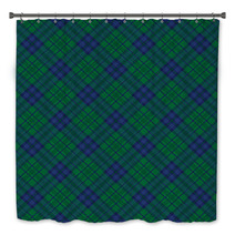 Blue green tartan wallpaper 1 Bath Decor 61689501