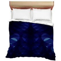 blue hearts on a blue background Bedding 52398214