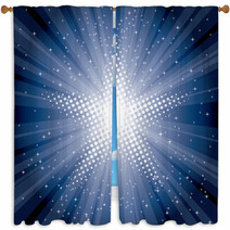 Blue Magic Stars Window Curtains 65755151