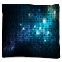 Blue Mosaic Background Blankets 26289618