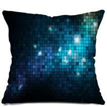 Blue Mosaic Background Pillows 26289618