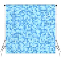 Blue Mosaic Tiles Backdrops 25128558