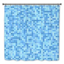 Blue Mosaic Tiles Bath Decor 25128558