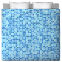 Blue Mosaic Tiles Bedding 25128558
