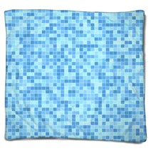 Blue Mosaic Tiles Blankets 25128558