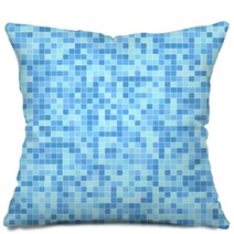 Blue Mosaic Tiles Pillows 25128558