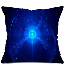 Blue Nebula In Space Pillows 66087623