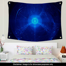 Blue Nebula In Space Wall Art 66087623