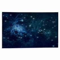 Blue Nebula Stars Background Rugs 60617527