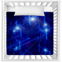 Blue Neon Futuristic Abstract Background Nursery Decor 67427211