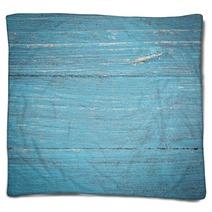 Blue Painted Wood Background Blankets 90647625