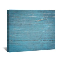 Blue Painted Wood Background Wall Art 90647625