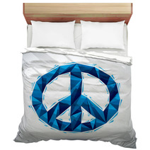 Blue Peace Geometric Icon Made In 3d Modern Style Bedding 68129872